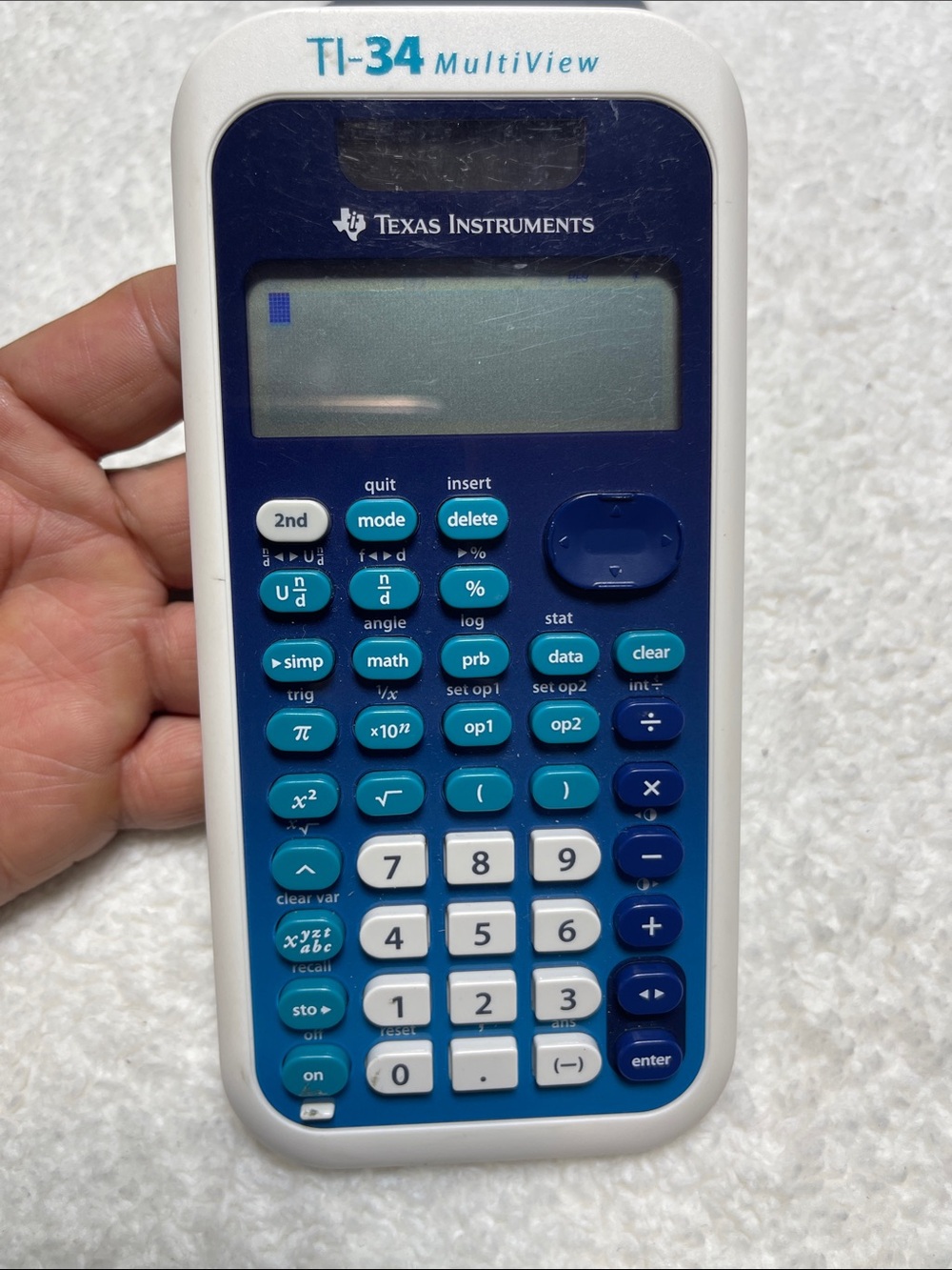 Texas Instruments TI-34 MultiView White and Blue Scientific Calculator